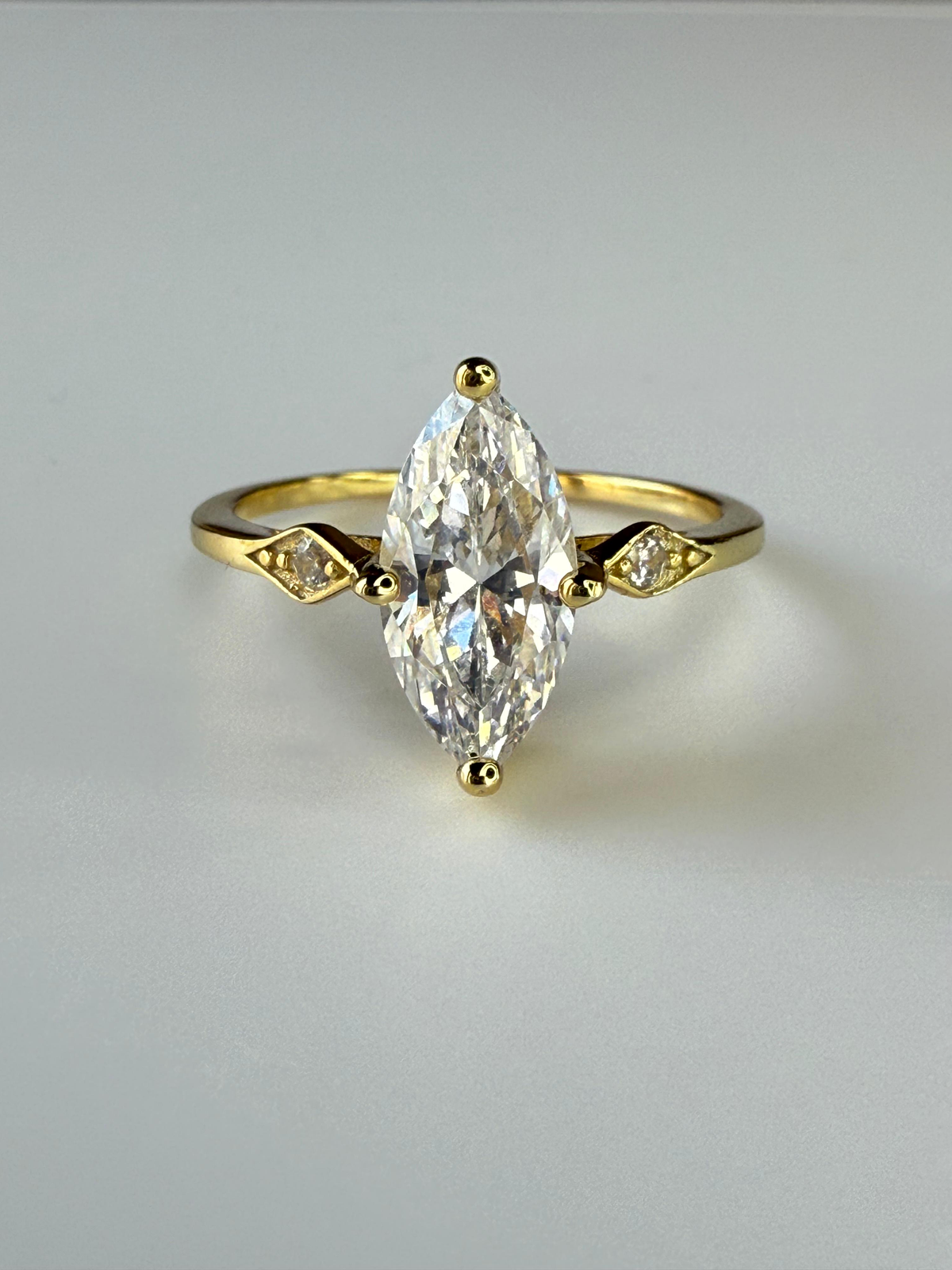 CELESTIAL MARQUISE LAB SAPPHIRE RING