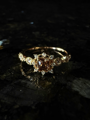 VINTAGE ROSY CUBIC ZIRCONIA RING