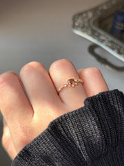 VINTAGE ROSY CUBIC ZIRCONIA RING