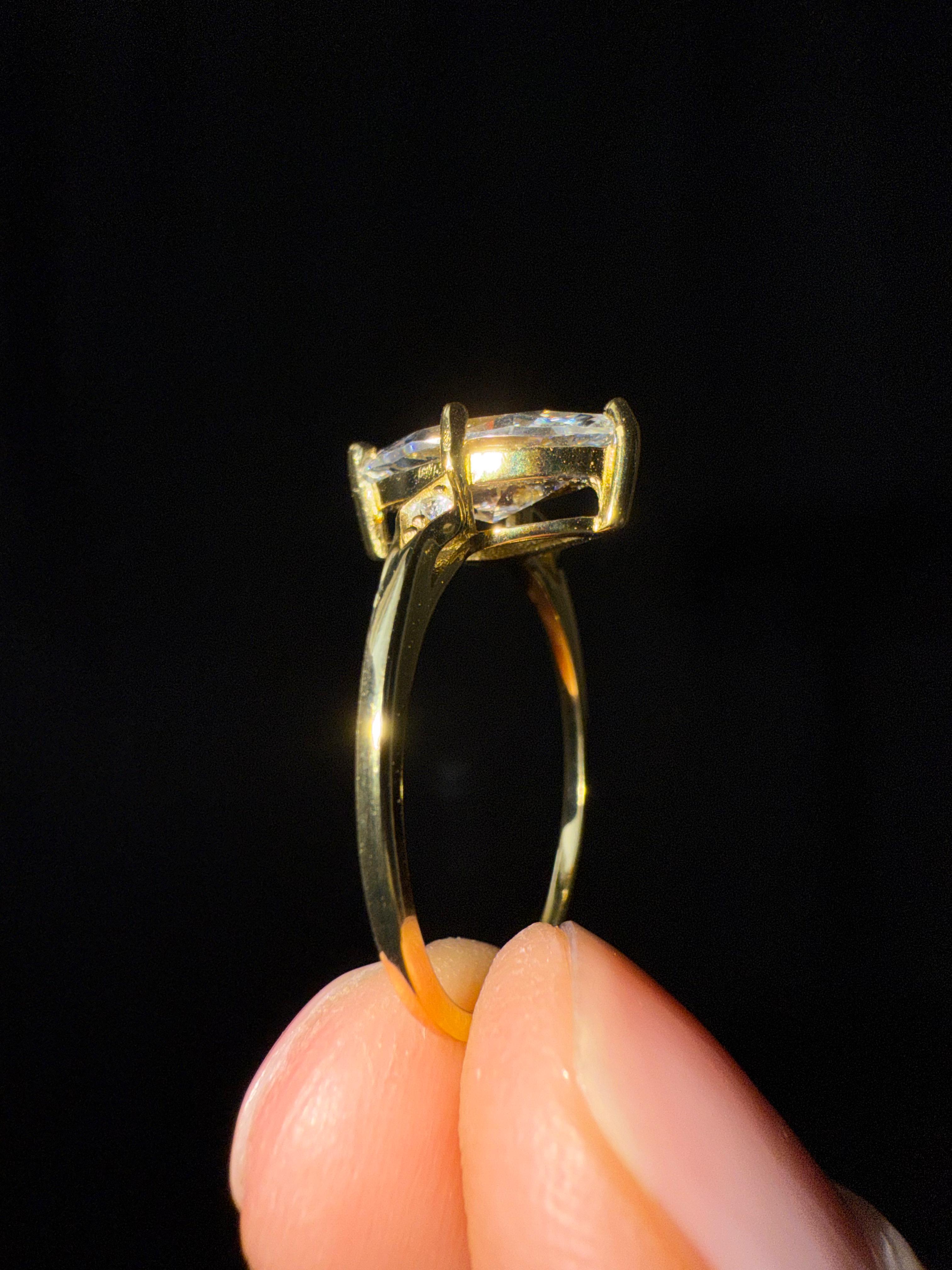 CELESTIAL MARQUISE LAB SAPPHIRE RING