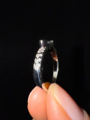 EAST-WEST HORSE EYE MARQUISE ZIRCON BAND